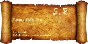 Samu Róza névjegykártya